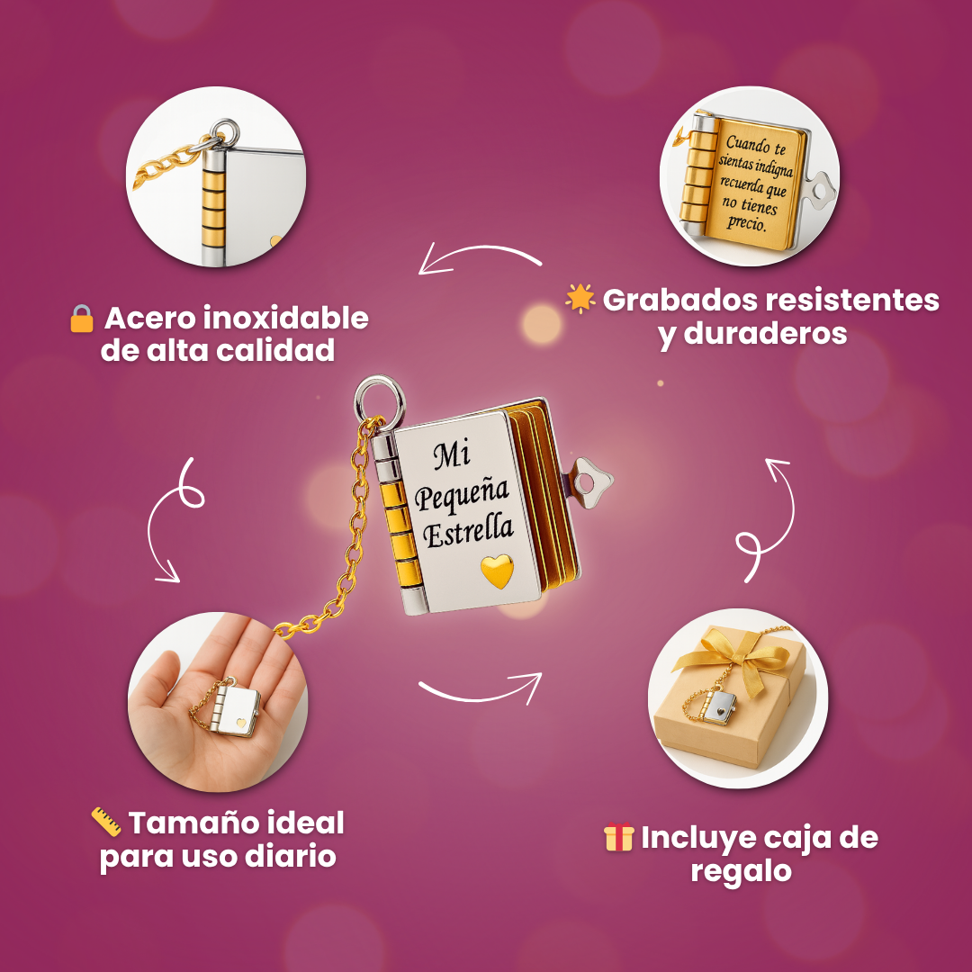 Mi Pequeña Estrella - Collar de libro para hija